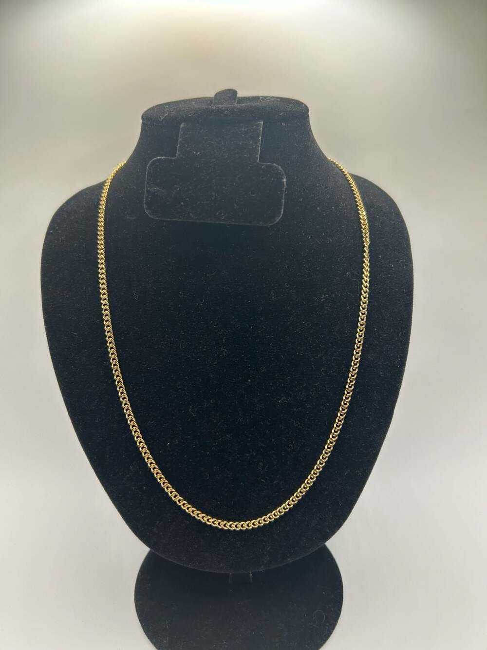 3mm Gold Plated Cuban Link Chain Necklace 20 Inch Unisex Dainty Flat New